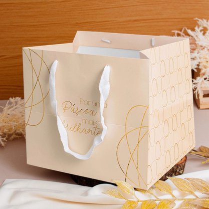 Sacola Quadrada Páscoa - Unidade