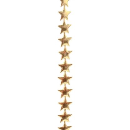 SEM FOTO Fio Decorativo Estrela Ouro 1,2cm x 5m Cromus