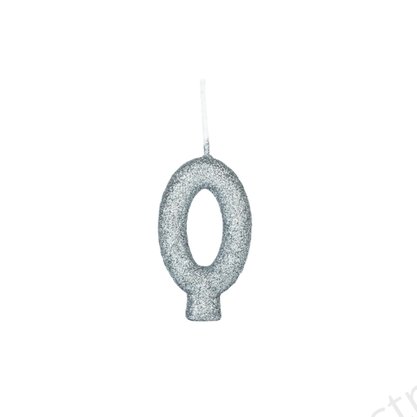 SEM FOTO Vela Cintilante Glitter Nº0 Prata Regina