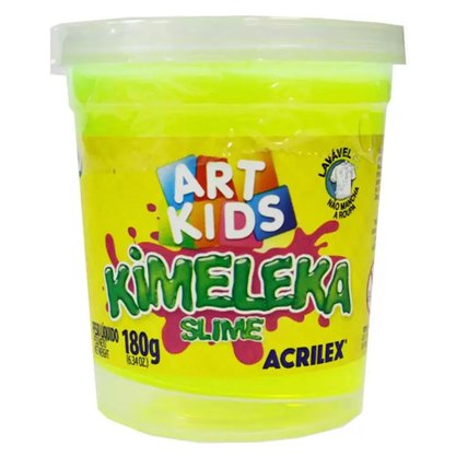 Slime Kimeleka 180g Amarelo Limão ArtKids Acrilex