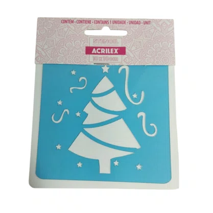 Stencil Árvore de Natal 1128 Unidade Acrilex