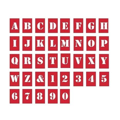 Stencil Letras E Números 35mm Compactor