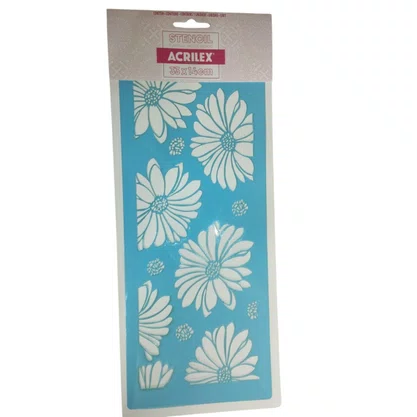 Stencil Margaridas Ref 30000 1504 Acrilex