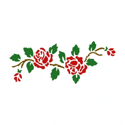 Stencil Rosas Floral Ref 30000 1181 Acrilex