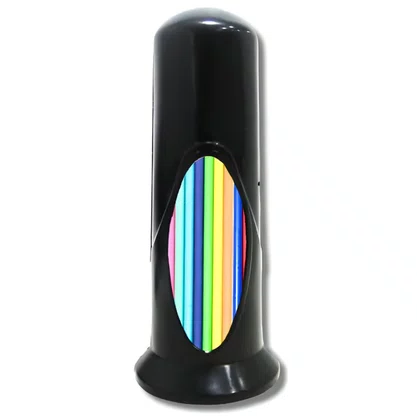 Suporte Canudo Plástico Preto Unidade