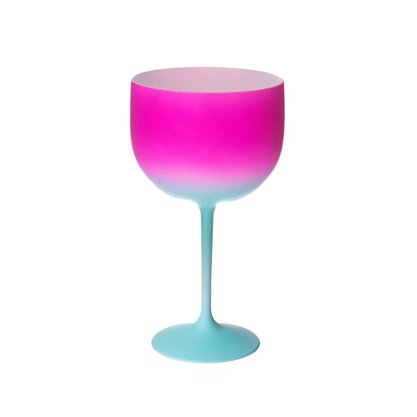 Taca Acrílica Gin Degrade Fantasy Rosa Degrade 500ml Neoplas