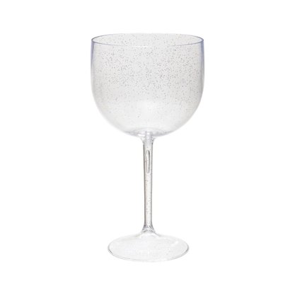 Taça Acrílica Gin Shelby Cristal com Glitter 500ml Neoplas