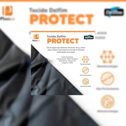 Tecido Preto Protect 1,20m Largura Metro Delfim Tecidos