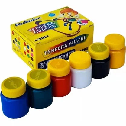 Tempera Guache 15ml 06 Cores Acrilex