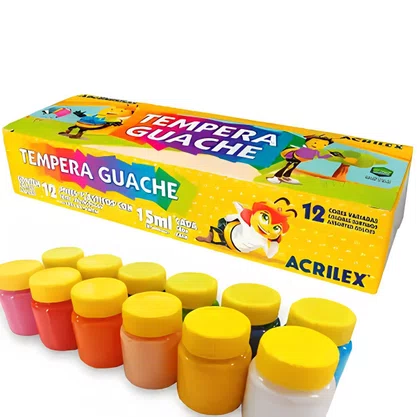 Tempera Guache 15ml 12 Cores Acrilex