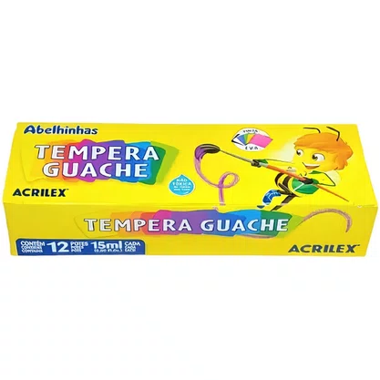 Tempera Guache 15ml 12 Cores Acrilex