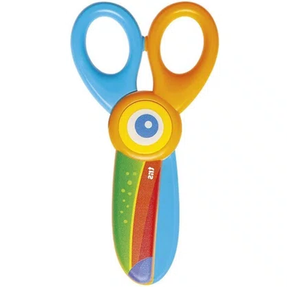 Tesoura Escolar 12 cm Sem Ponta Laranja Nhac Tris