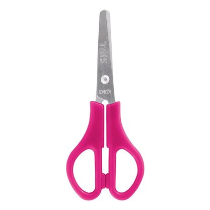 Tesoura Escolar 13 cm Sem Ponta Canhoto Rosa Left Tris