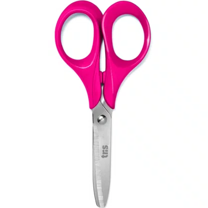 Tesoura Escolar 13 cm Sem Ponta Canhoto Rosa Left Tris