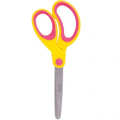Tesoura Escolar 15 Cm Sem Ponta Amarela Tris