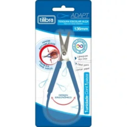 Tesoura Escolar com Alça 136 mm Neurodiversidade Tilibra