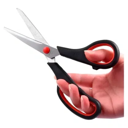 Tesoura Multiuso 17 cm Preta e Vermelha TE1702 Brw