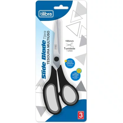 Tesoura Multiuso 19,5cm Slide Blade Tilibra
