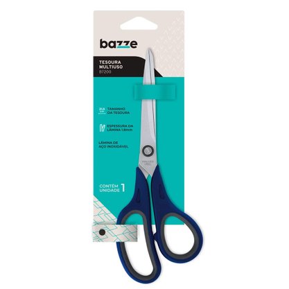 Tesoura Multiuso 21,5 cm Azul B7200 Bazze