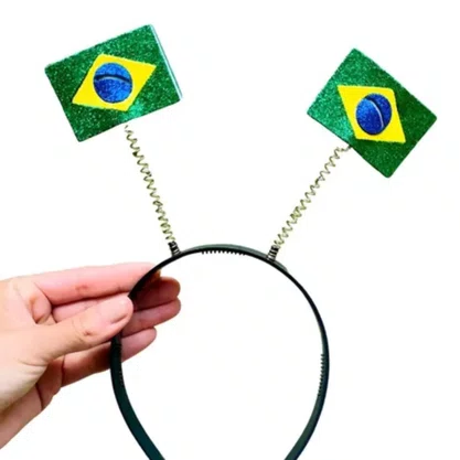 Tiara Plástica Bandeira Brasil EVA