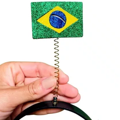 Tiara Plástica Bandeira Brasil EVA