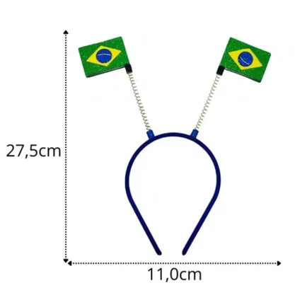 Tiara Plástica Bandeira Brasil EVA