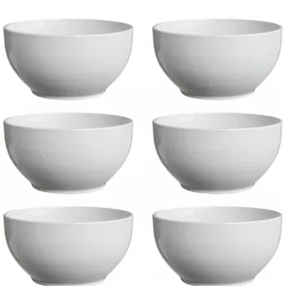 Tigela Bowl Plástica Branca 600ml Massari LB 3071