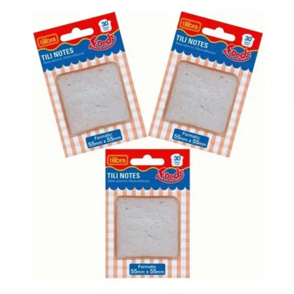 Tili Notes Foods Pão de Forma 55x55mm com 30 Folhas Tilibra