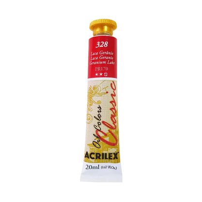 Tinta A Óleo Laca Gerânio 328 20ml Acrilex