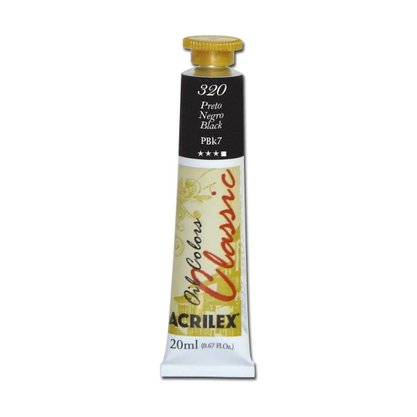 Tinta A Óleo Preto 320 20ml Acrilex