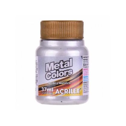 Tinta Acrílica Metal Colors Prata 37ml Acrilex