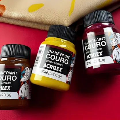 Tinta Couro Ouro 37ml Shake Paint Acrilex