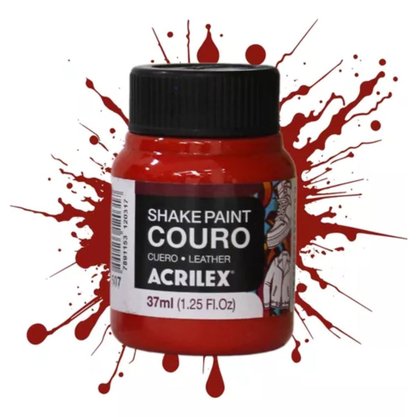 Tinta Couro Vermelho Fogo Acrilex 37ml