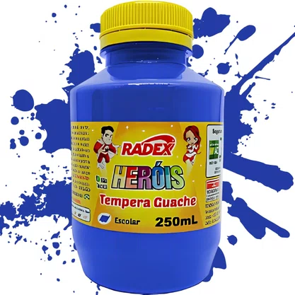 Tinta Guache Azul Escuro 250ml Radex