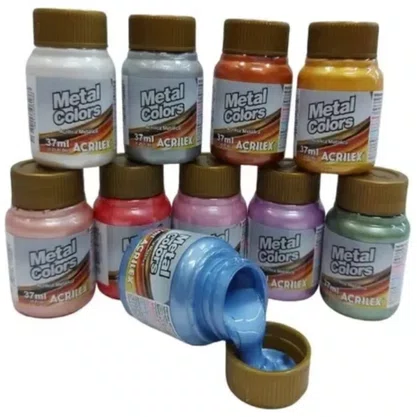 Tinta Metal Colors Ouro Acrilex 37ml