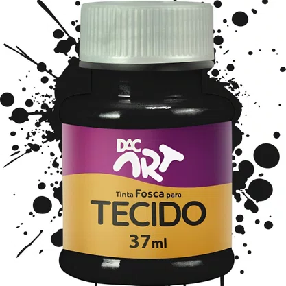 Tinta P/ Tecido Preta 37ml DAC