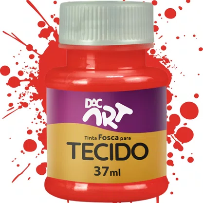 Tinta P/ Tecido Vermelho Escarlate Dac 37 Ml