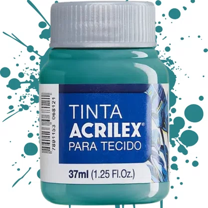 Tinta para Tecido Acqua Marina 37ml Acrilex
