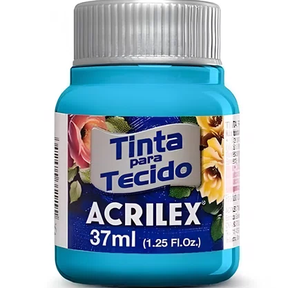 Tinta para Tecido Azul Celeste Acrilex 37m