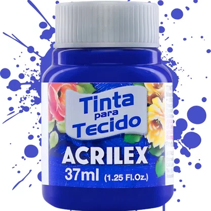 Tinta para Tecido Azul Ultramar 37ml Acrilex