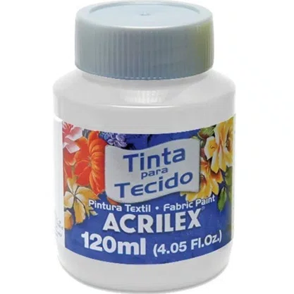 Tinta para Tecido Branco 120ml Acrilex