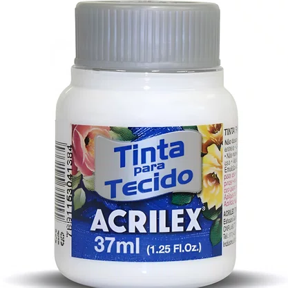 Tinta para Tecido Branco 37ml Acrilex