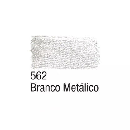 Tinta para Tecido Branco 37ml Metálica Acrilex