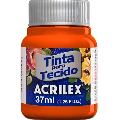 Tinta para Tecido Cenoura 37ml Acrilex