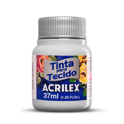 Tinta para Tecido Cinza Claro 37ml Acrilex