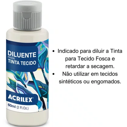 Tinta para Tecido Diluente Acrilex 60 Ml