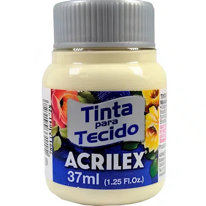 Tinta para Tecido Marfim 37ml Acrilex