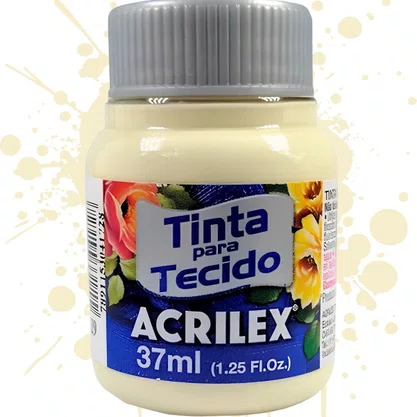 Tinta para Tecido Marfim 37ml Acrilex