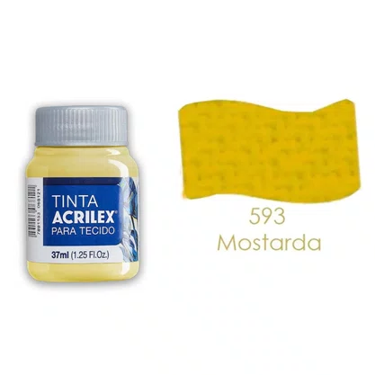 Tinta para Tecido Mostarda Acrilex 37ml