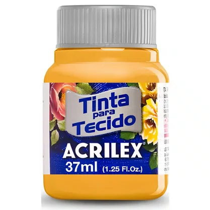 Tinta para Tecido Ocre Ouro Acrilex 37 Ml